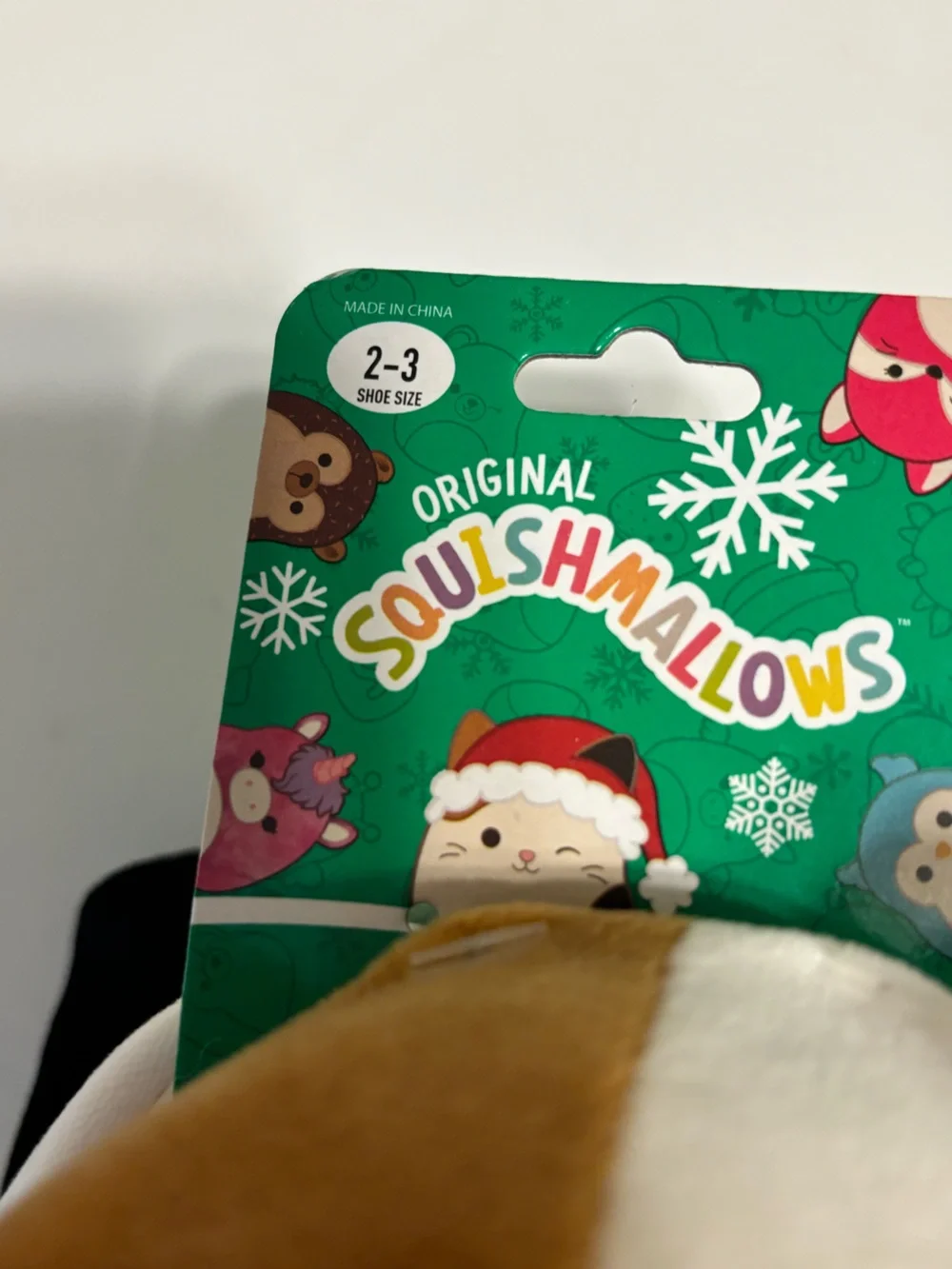 SQUISHMALLOWS Kids Cam the Cat Slippers Size 2-3 *NEW*